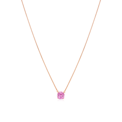 1.27cts Pink Sapphire 18ct Rose Gold Pendant