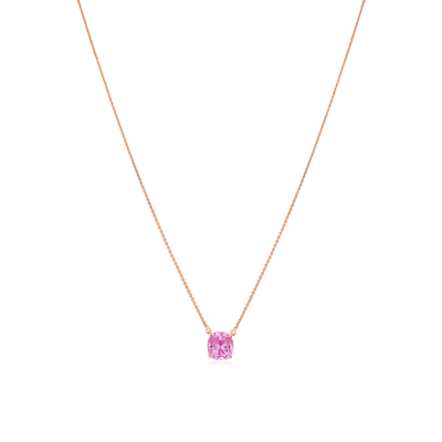 1.27cts Pink Sapphire 18ct Rose Gold Pendant