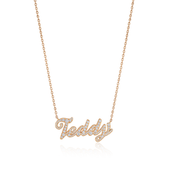 'Teddy' Diamond Set 18ct Rose Gold Pendant