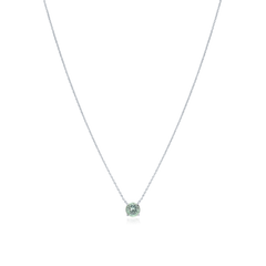 0.90ct Round Green Sapphire Pendant