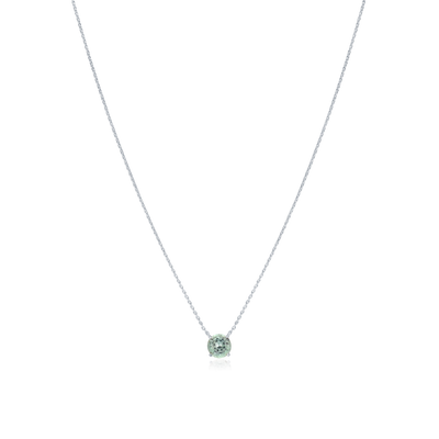 0.90ct Round Green Sapphire Pendant