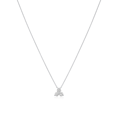Trefoil Collection 0.49ct Round Brilliant Cut Diamond Pendant