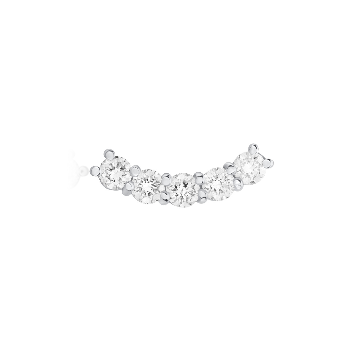 0.25ct Diamond Set Curved Earring (Single)