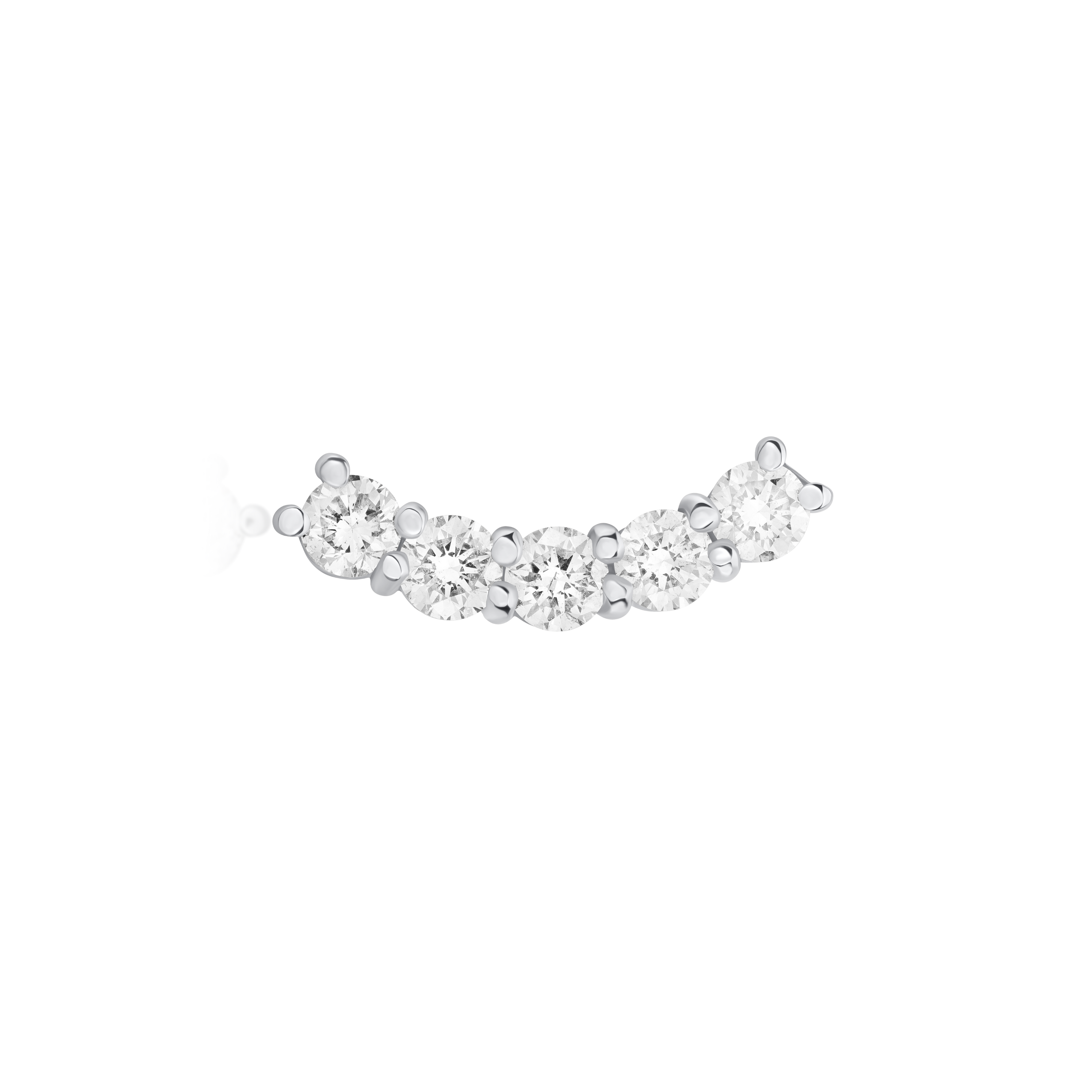 0.25ct Diamond Set Curved Earring (Single)