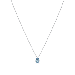 1.19cts Pear Shape Teal Sapphire Pendant