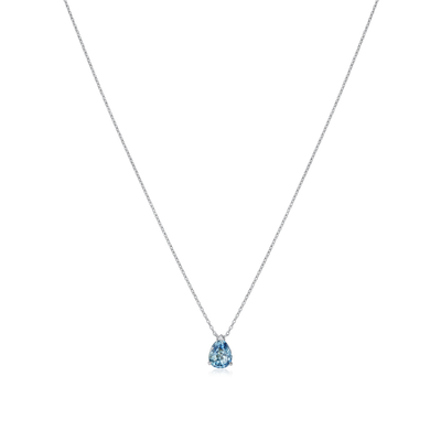 1.19cts Pear Shape Teal Sapphire Pendant