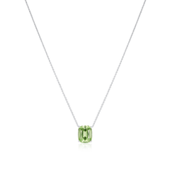 4.04cts Cushion-Shape Mint Peridot Pendant