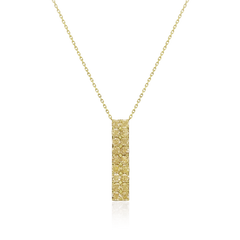 Gold Bar 6.84cts Yellow Diamond Pendant