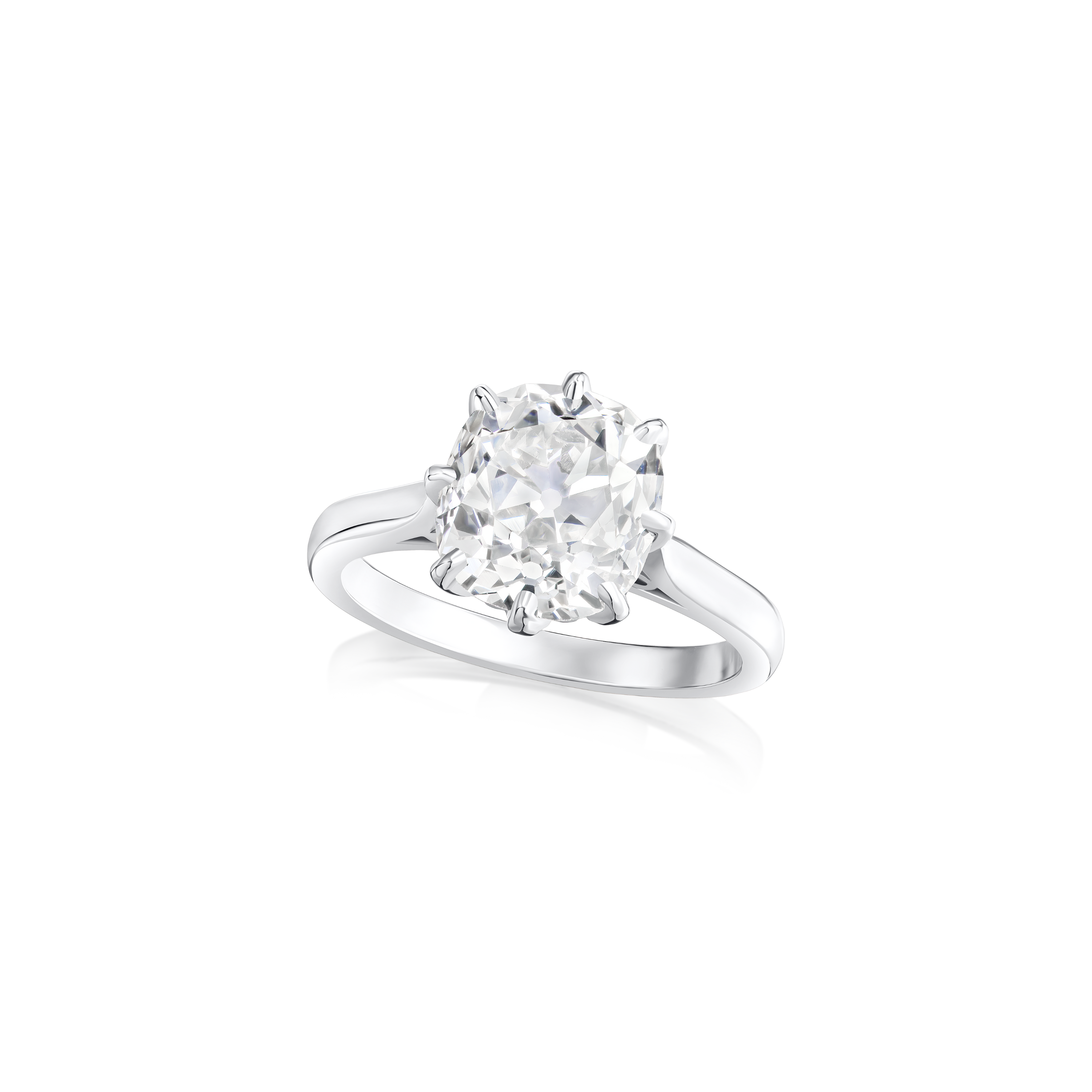 3.50cts Cushion-Cut Diamond Solitaire Ring