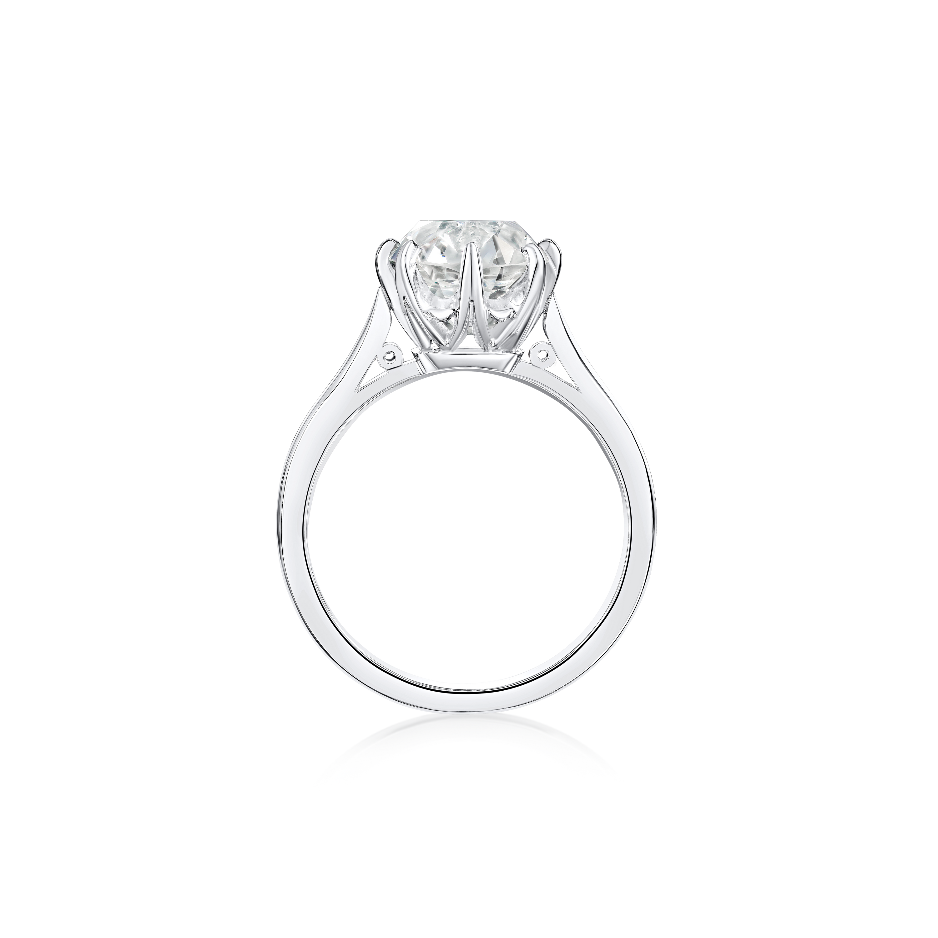 3.50cts Cushion-Cut Diamond Solitaire Ring