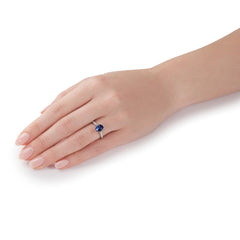 1.88cts Oval-Shape Sapphire and Diamond Ring