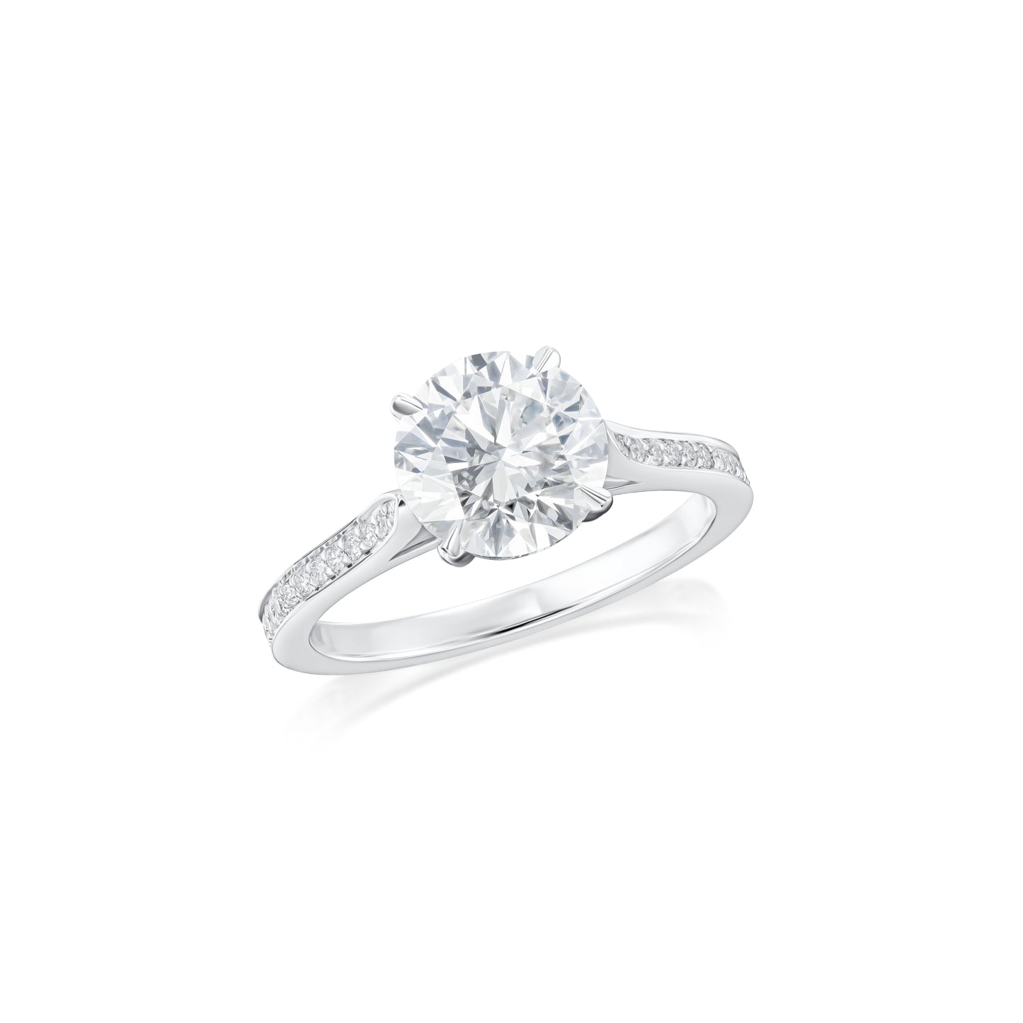 2.04cts Round Brilliant-Cut Diamond Solitaire Ring