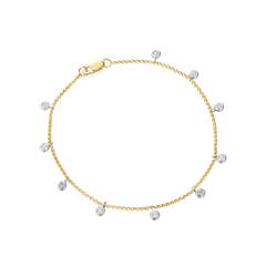 18ct Yellow Gold Spectacle Set Diamond Bracelet