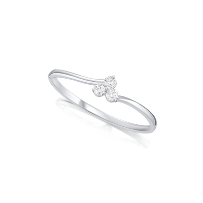 Trefoil Collection 3.01cts Diamond Platinum Bangle