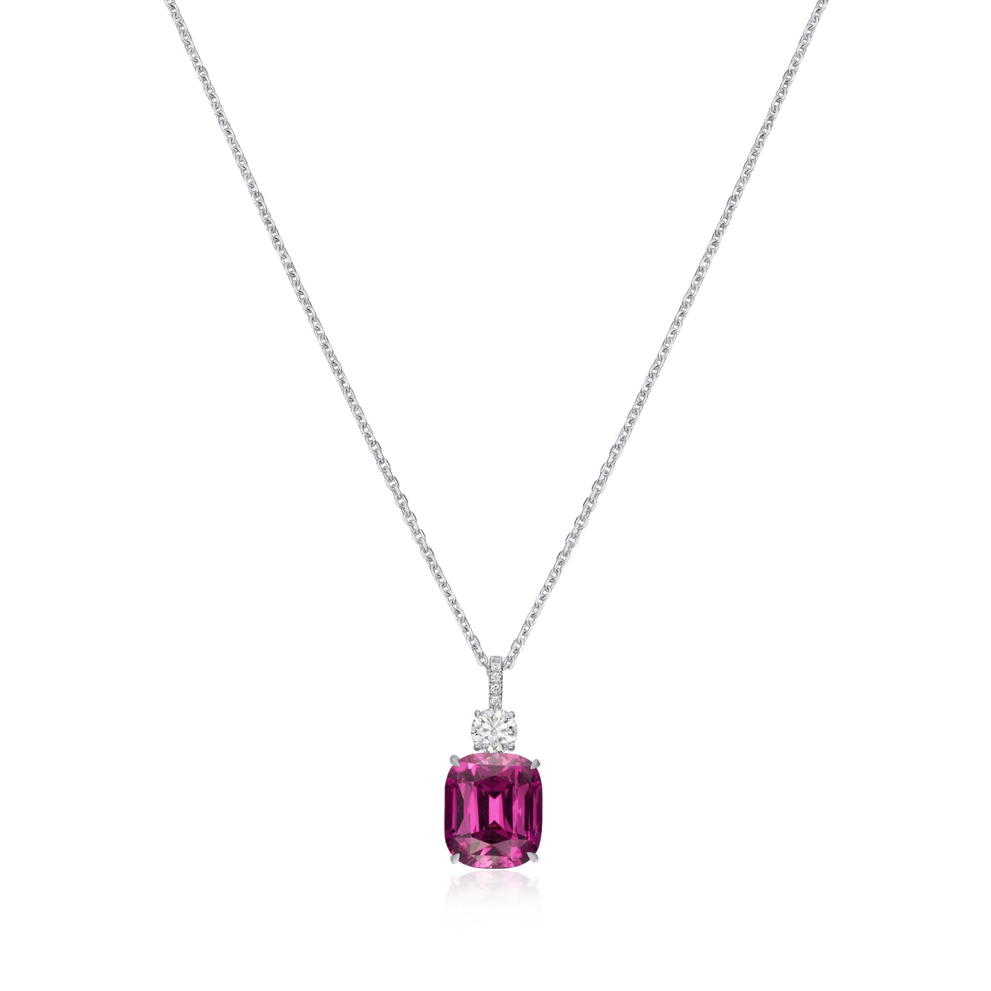 9.28cts Rhodolite Garnet and Diamond Pendant