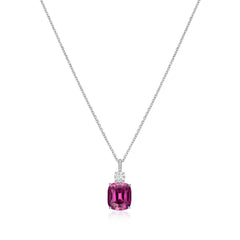 9.28cts Rhodolite Garnet and Diamond Pendant