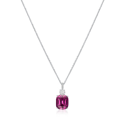 9.28cts Rhodolite Garnet and Diamond Pendant