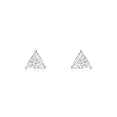1.58cts Trilliant Cut Diamond Stud Earrings