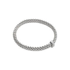 Vendome Flex'it 18ct White Gold Bracelet With A Diamond Set Rondel