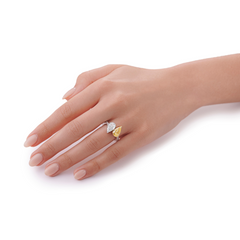 Toi Et Moi Yellow and White Diamond Ring