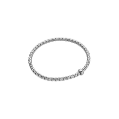 Eka Flex'it 18ct White Gold Bracelet With A Diamond Set Rondel
