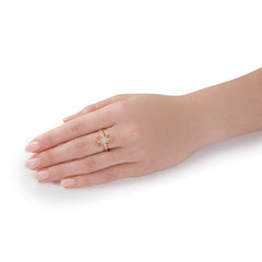 Sienna Collection 18ct Rose Gold Diamond Set Star Ring