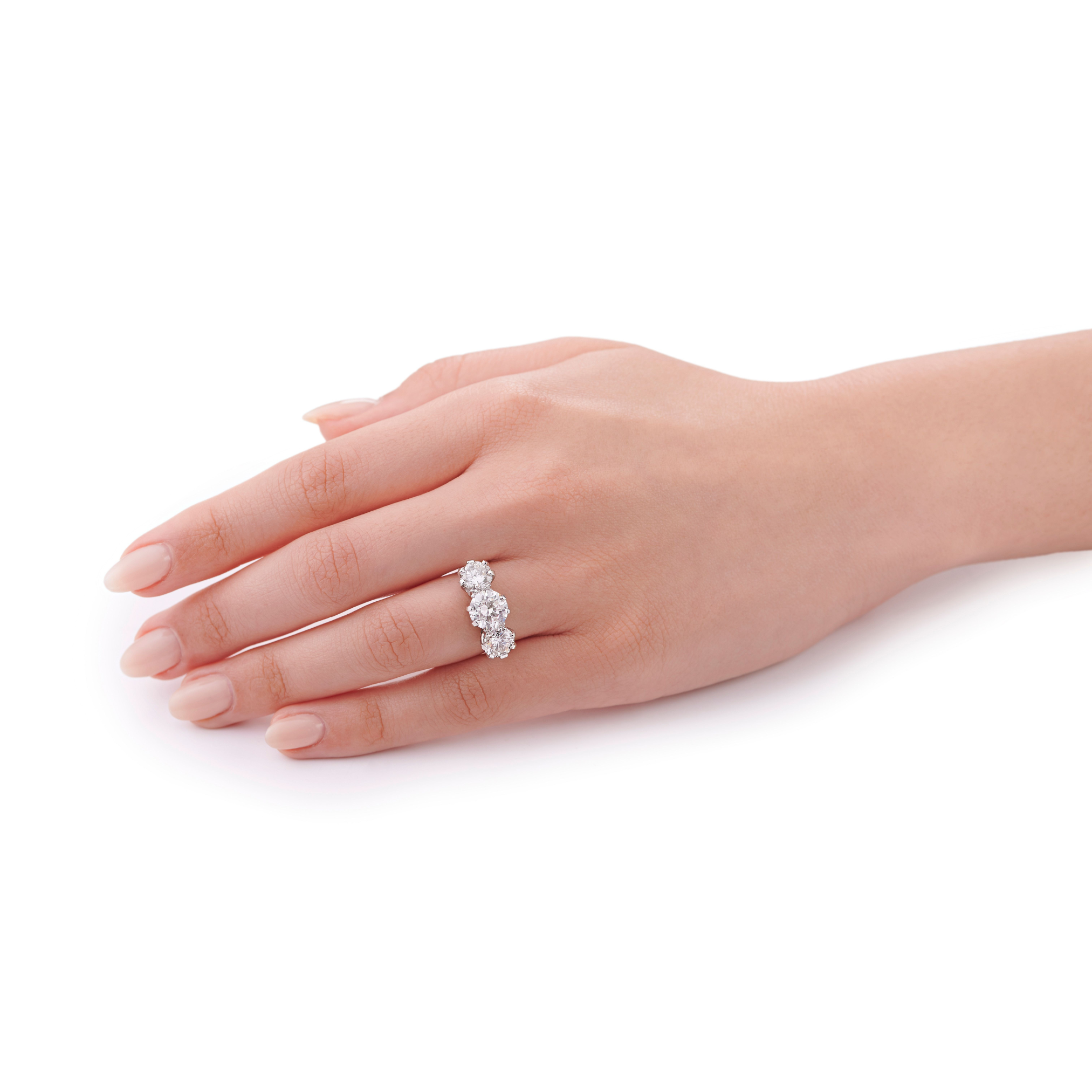 1.93cts Platinum Diamond Three Stone Ring