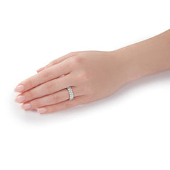4.06cts Two Row Diamond Wave Ring
