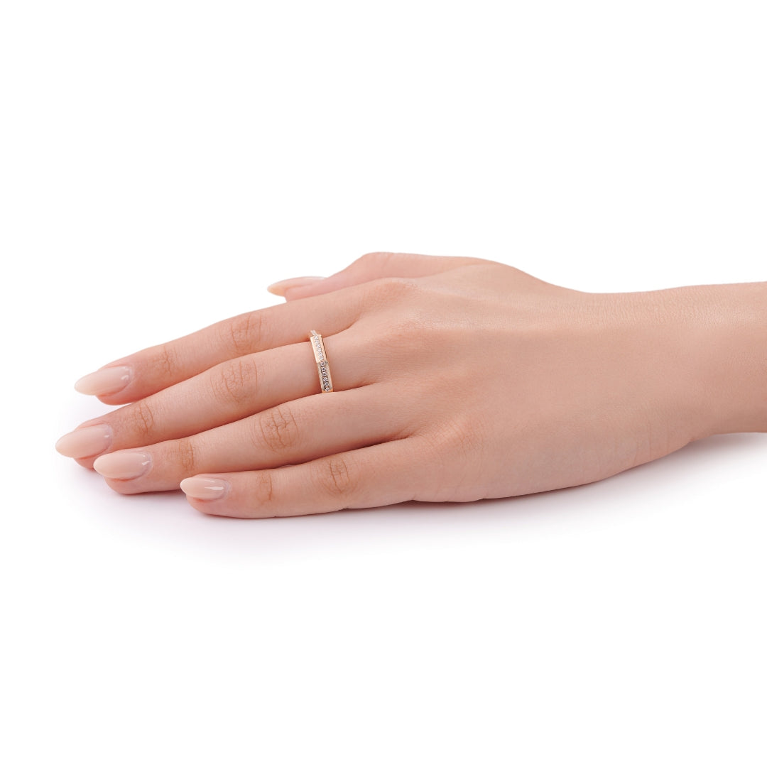 Nectar Collection Diamond Set 18ct Rose Gold Ring