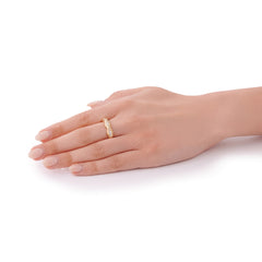 Nectar Collection Diamond Set 18ct Yellow Gold Shaped Ring