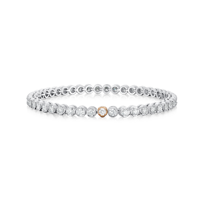 4.15cts Round Brilliant Cut Diamond Line Bracelet