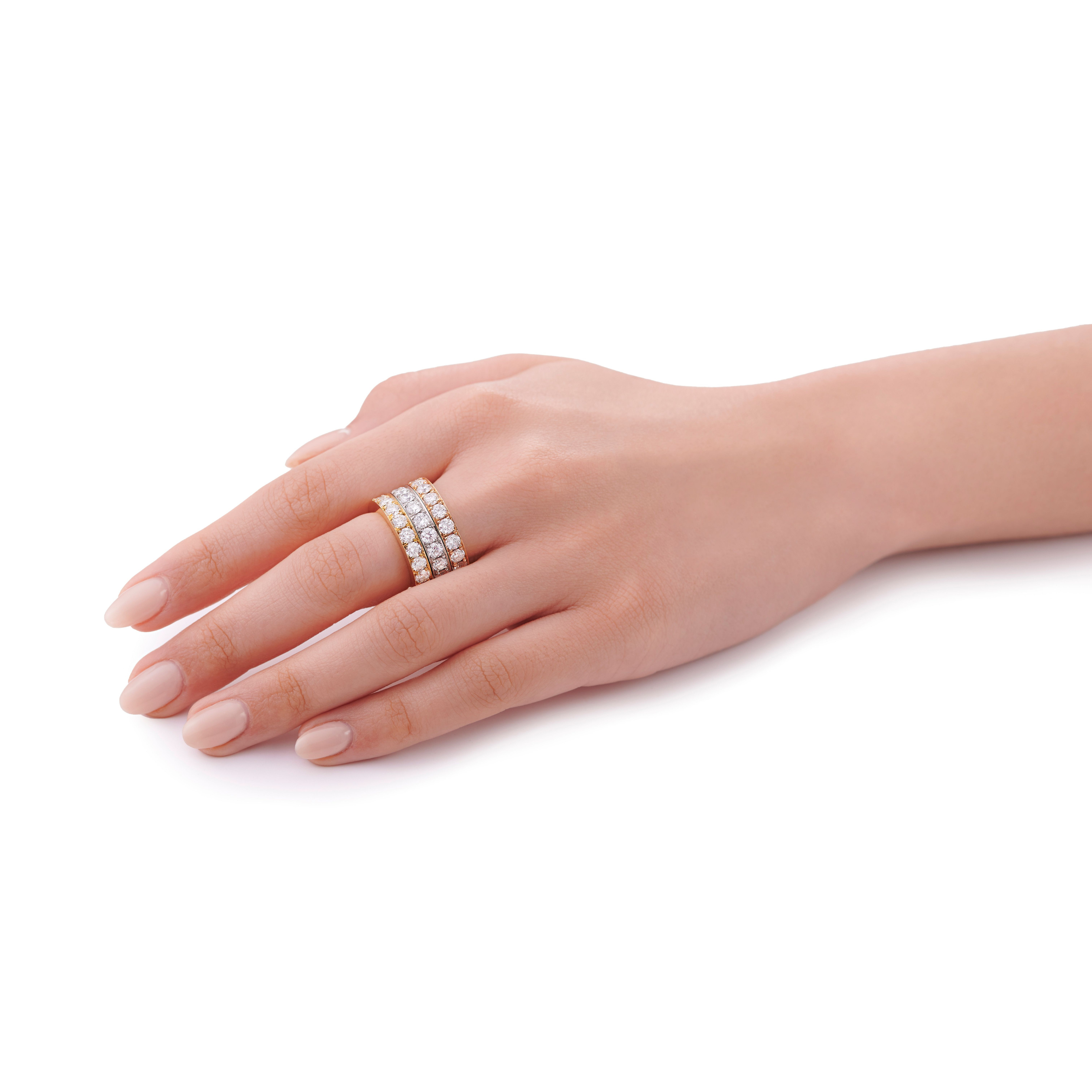 Skyline 4mm Diamond 18ct Rose Gold Ring