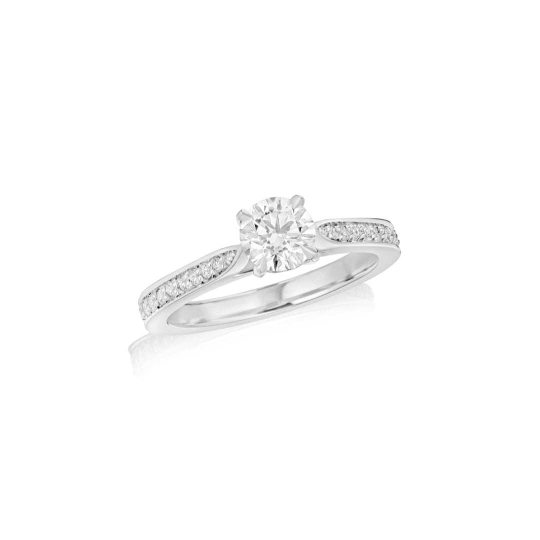 0.90ct Round Brilliant-Cut Diamond Solitaire Ring