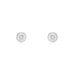 1.00ct Diamond Rubover Set Stud Earrings