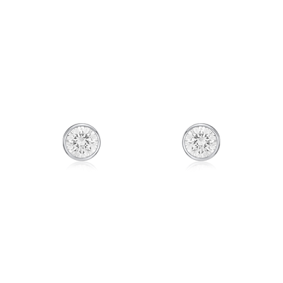1.00ct Diamond Rubover Set Stud Earrings