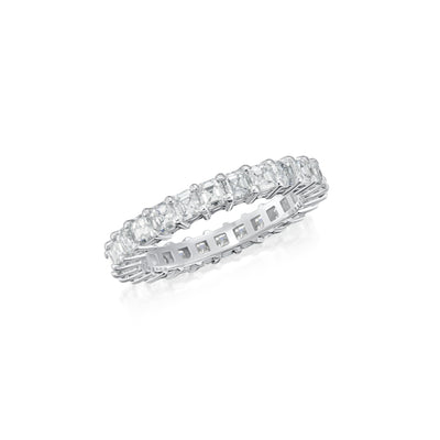 2.61cts Square Emerald Cut Full Eternity Ring