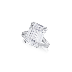 8.05cts Emerald Cut Diamond Platinum Ring