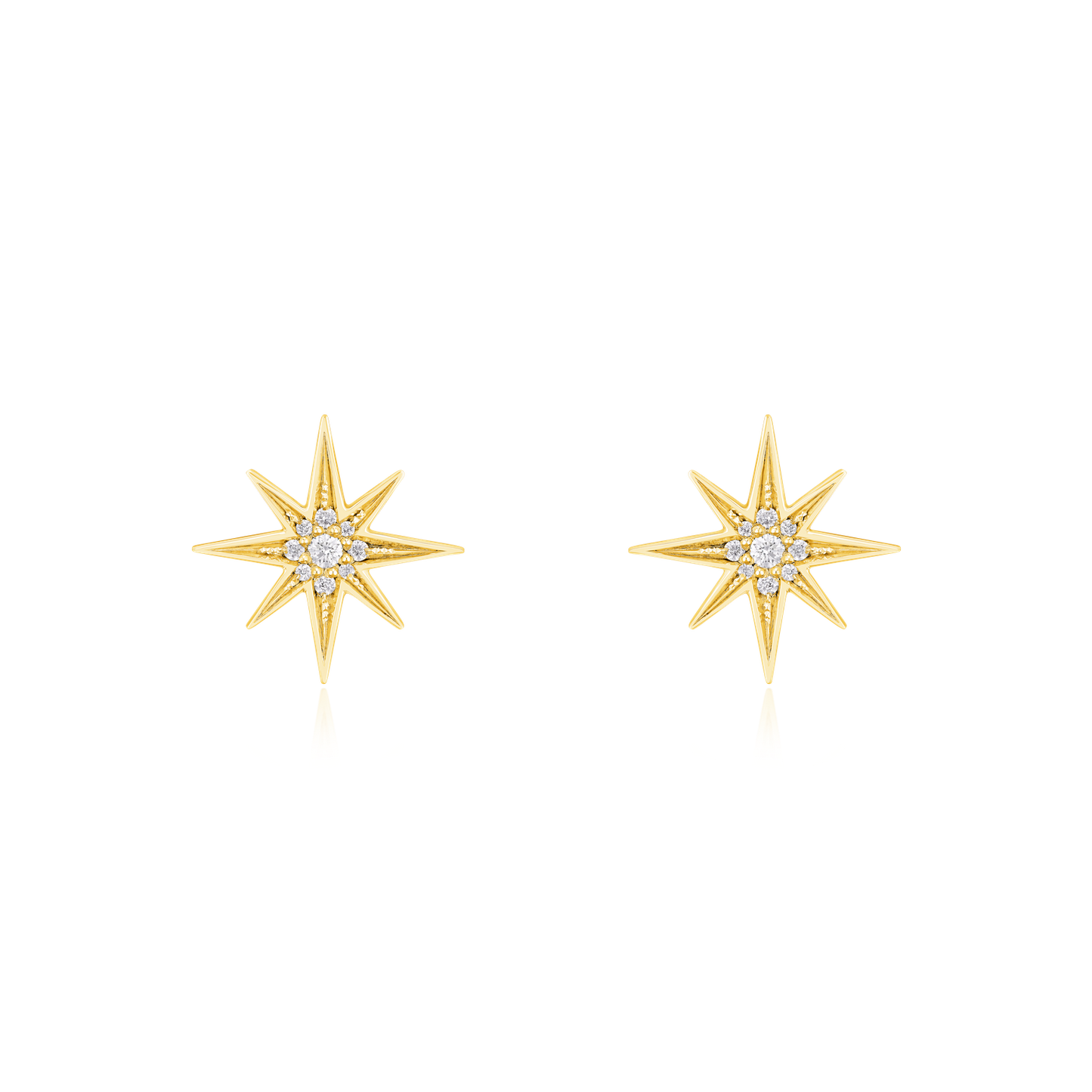 Sienna Collection 18ct Yellow Gold Diamond Set Small Stud Earrings