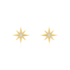 Sienna Collection 18ct Yellow Gold Diamond Set Small Stud Earrings