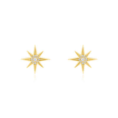 Sienna Collection 18ct Yellow Gold Diamond Set Small Stud Earrings