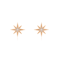 Sienna Collection 18ct Rose Gold Diamond Set Small Stud Earrings