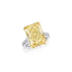 11.18cts Natural Fancy Yellow Diamond Ring