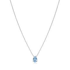 1.29cts Pear-Shape Aquamarine Superfine Pendant
