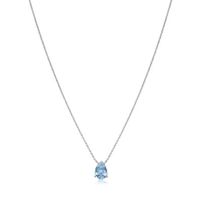 1.29cts Pear-Shape Aquamarine Superfine Pendant