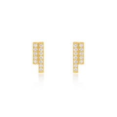 Skyline Collection 18ct Yellow Gold Diamond Set Stud Earrings