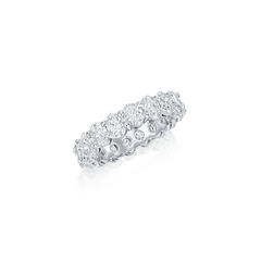 5.47cts Oval Cut Full Diamond Eternity Ring