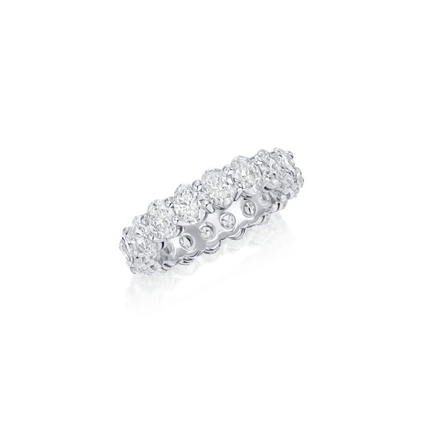 5.47cts Oval Cut Full Diamond Eternity Ring