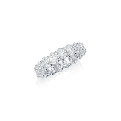 5.47cts Oval Cut Full Diamond Eternity Ring