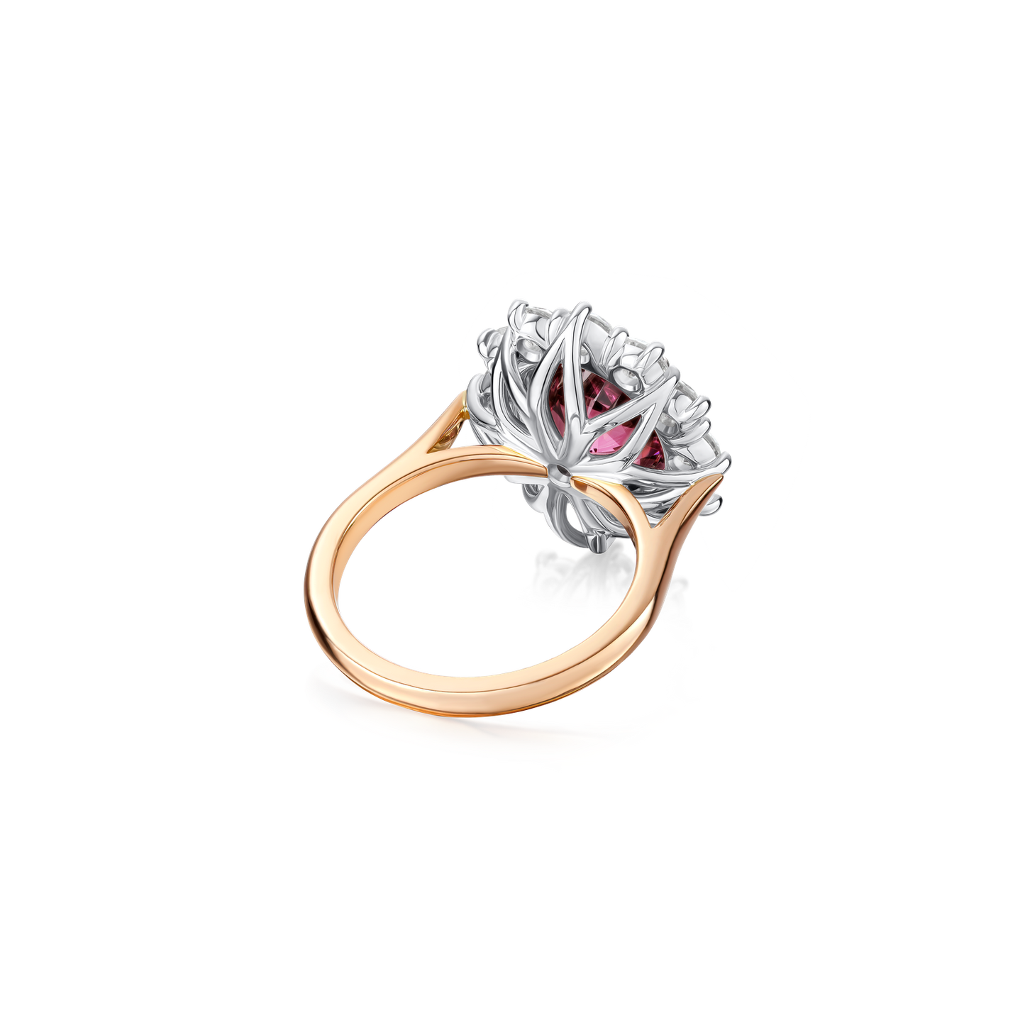 5.34cts Rhodolite Garnet and Diamond Ravello Ring