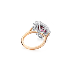 5.34cts Rhodolite Garnet and Diamond Ravello Ring